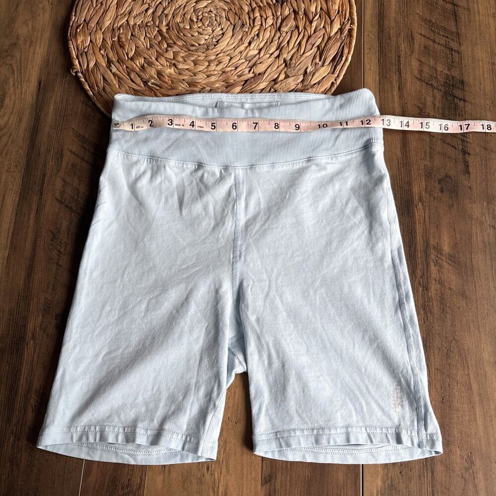 FP Movement Free People Womens Light Blue Biker Shorts Medium Cotton Blend - Picture 3 of 6